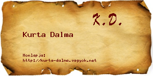Kurta Dalma névjegykártya